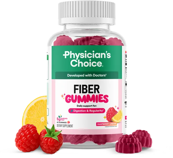 Bottle of Physician's Choice Fiber Gummies, 60 gummies